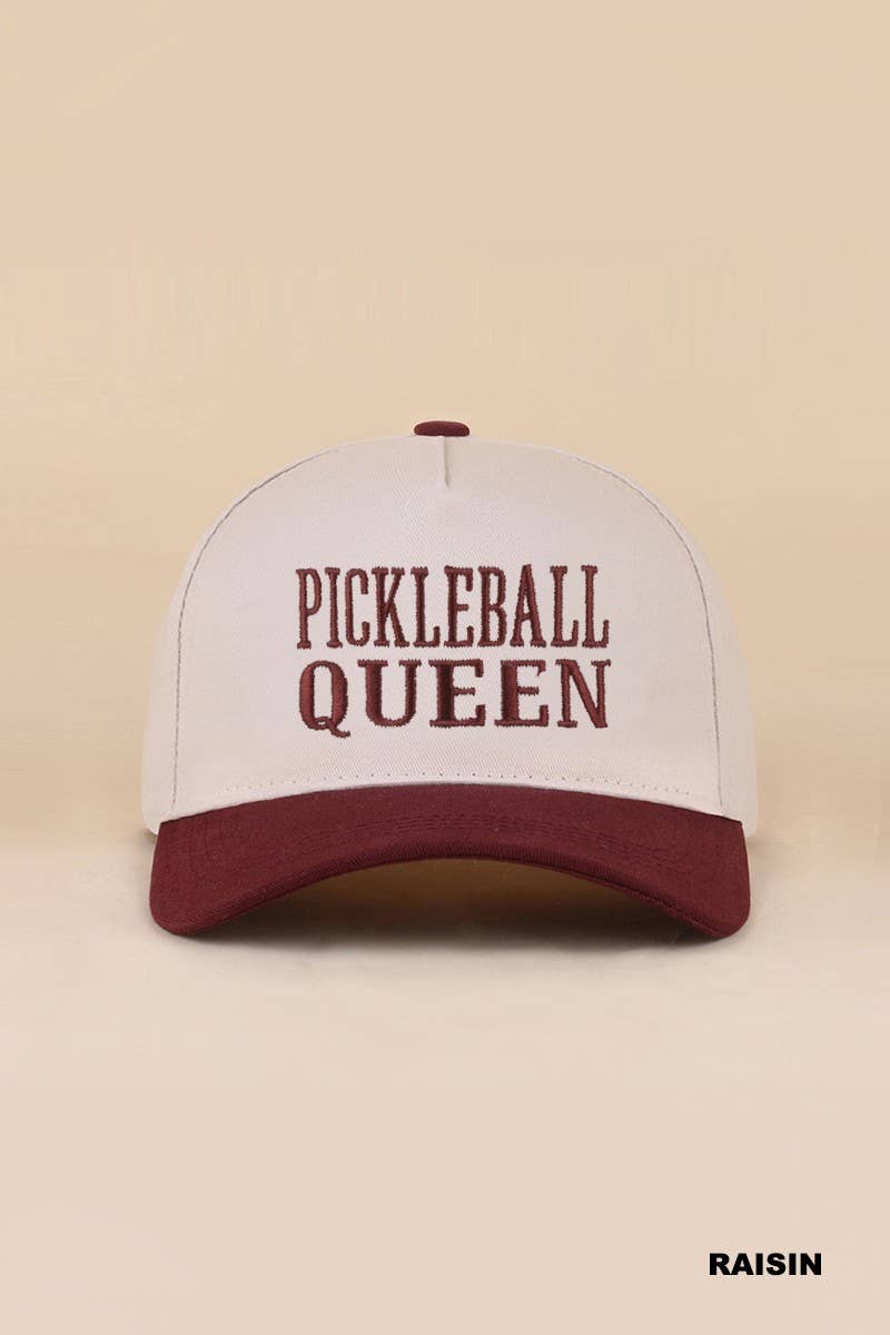 Pickleball Queen Two Tone Snapback Hat: LEOPARD / 1(ONE SIZE)