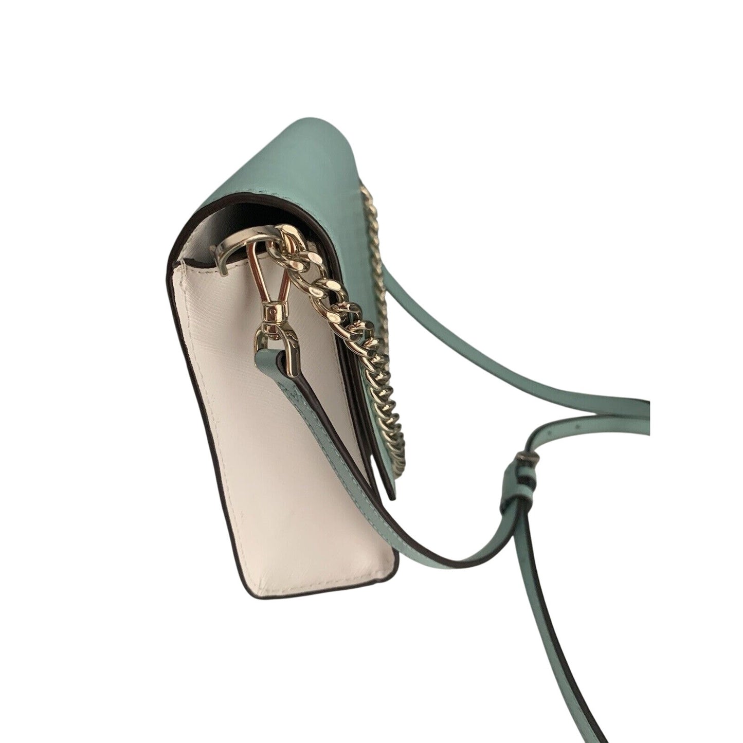 Kate Spade Carson Colorblock Convertible Crossbody Purse Aqua Poolside Gold New Condition