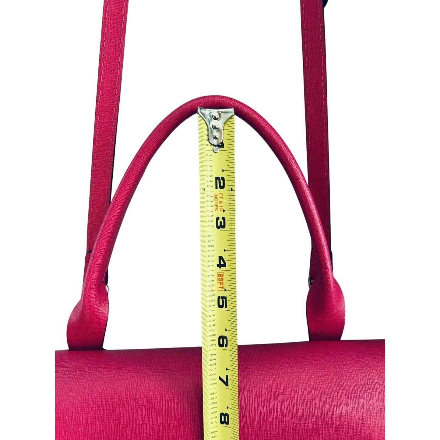 Gianni Chiarini Dua Handbag Hot Pink Leather One Handle Bag Italy Metallic