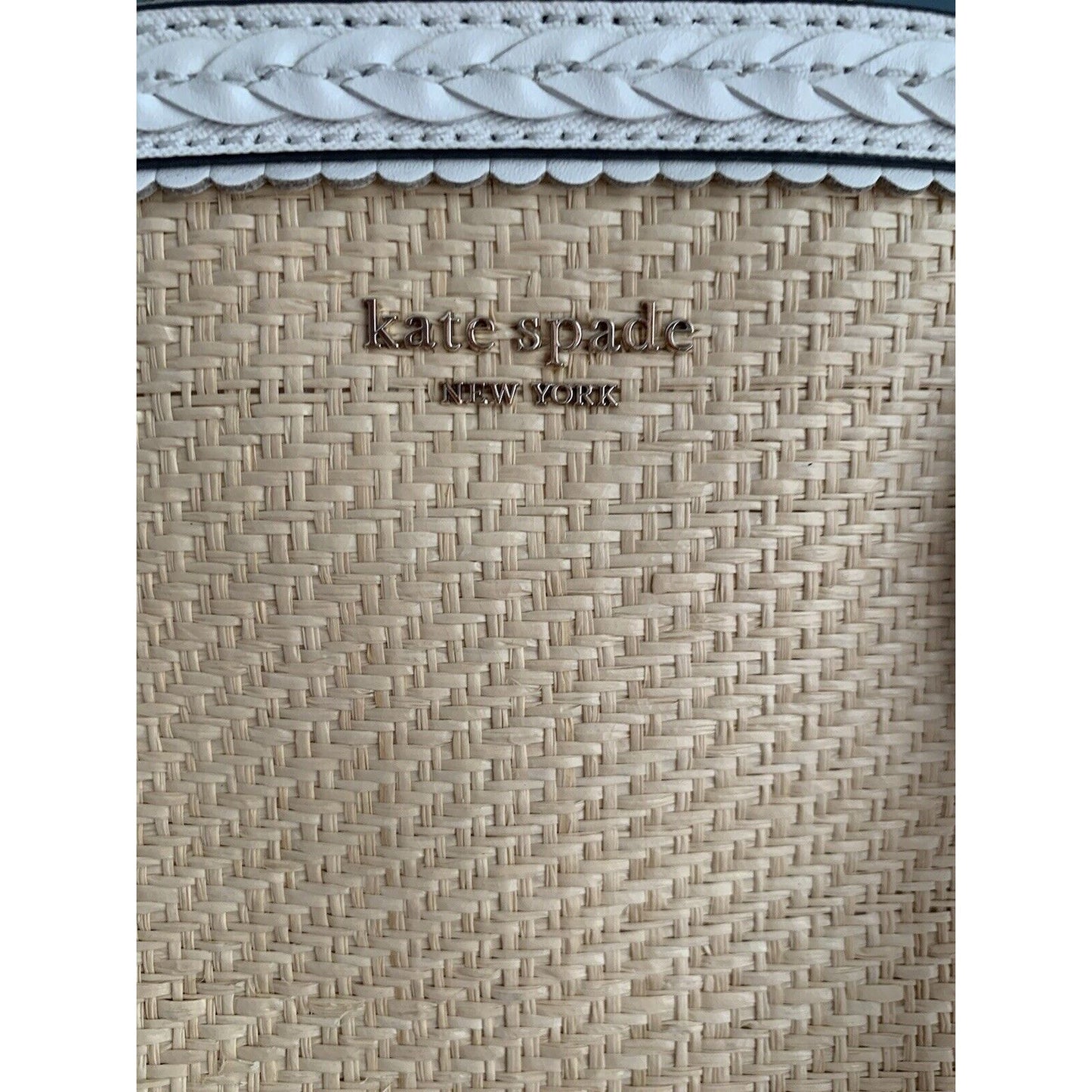 EUC Kate Spade New York Reiley Straw Large Dome Satchel Woven Basket Bag Purse