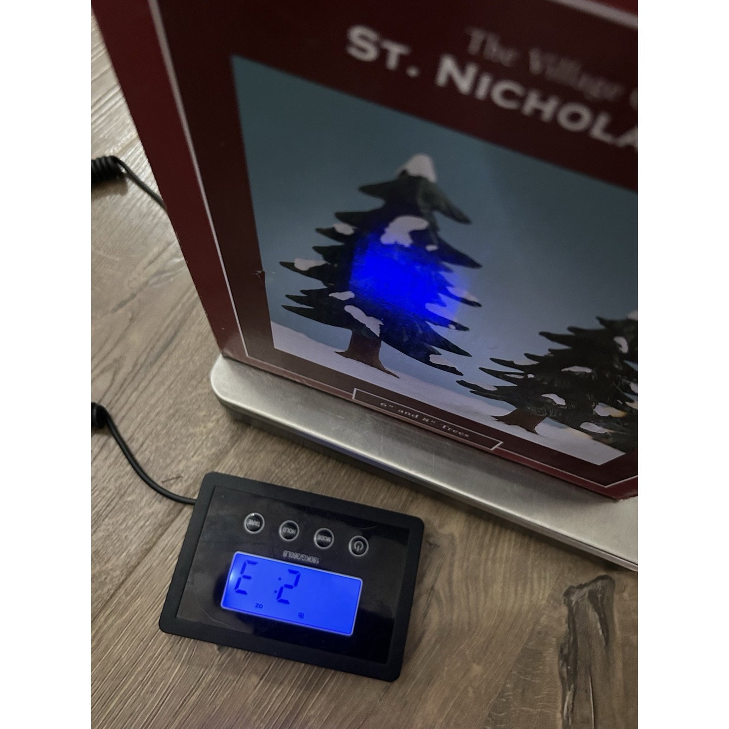 St Nicholas Square Village Collection 6" & 8" Pine Trees Hand Painted w/ Box