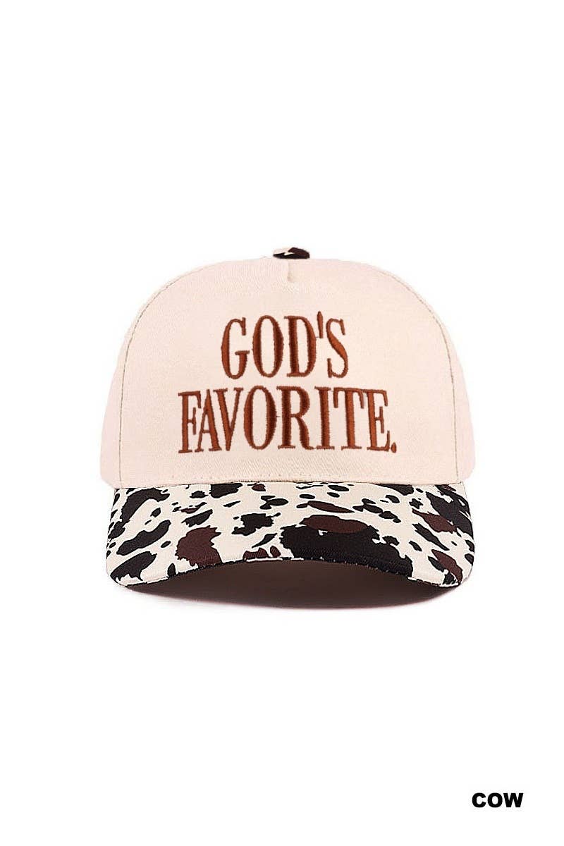 God's Favorite Two Tone Canvas Cotton Cap: FLORAL / 1(ONE SIZE)