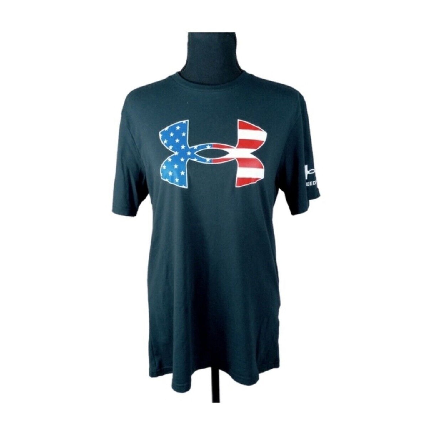 Under Armour Freedom Mens Size Medium Patriotic Black Flag Stars Stripes Veteran