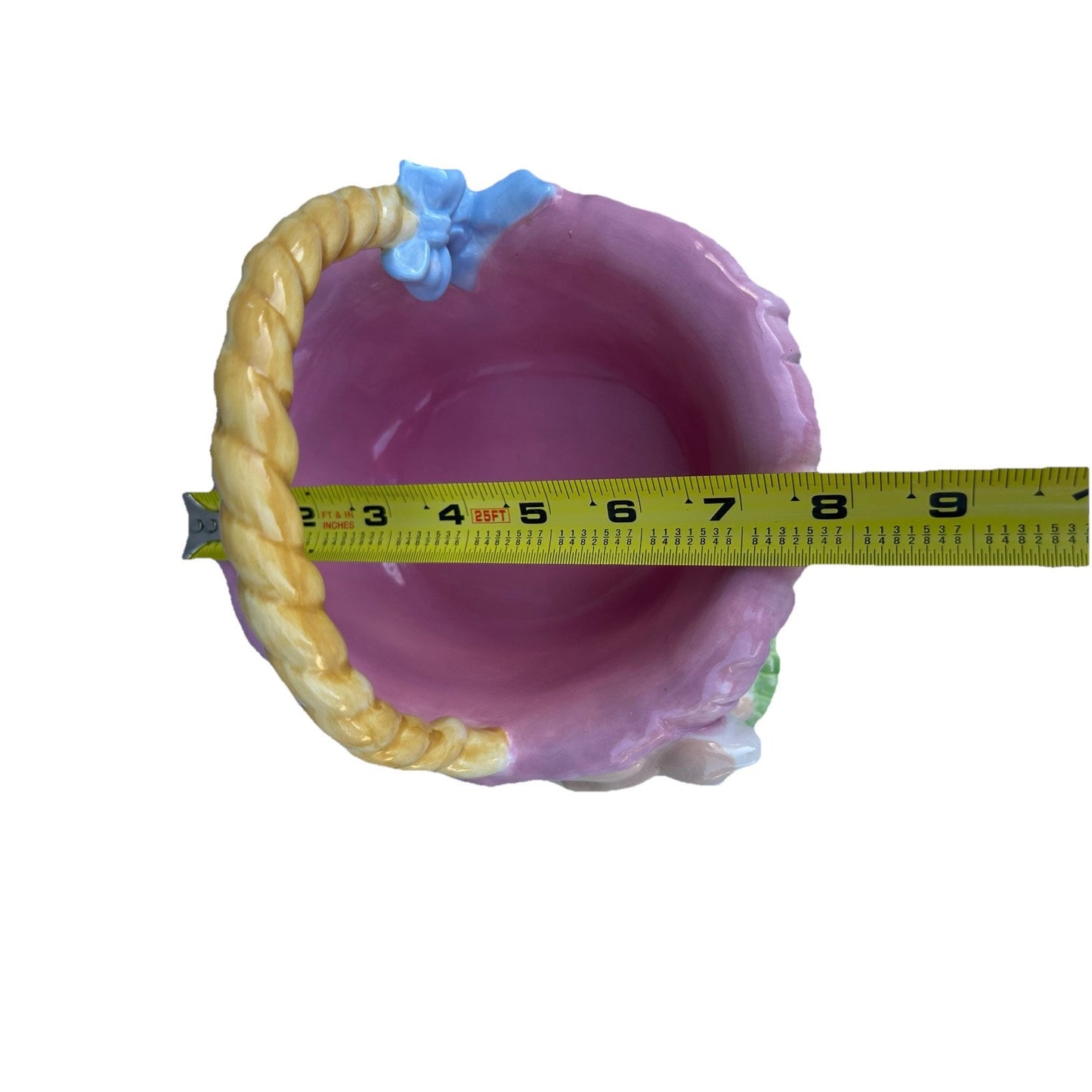 Lot of 3 Ceramic Easter Candy Dishes 2 Baskets and 1 Jelly Bean Lid Dish Bundle