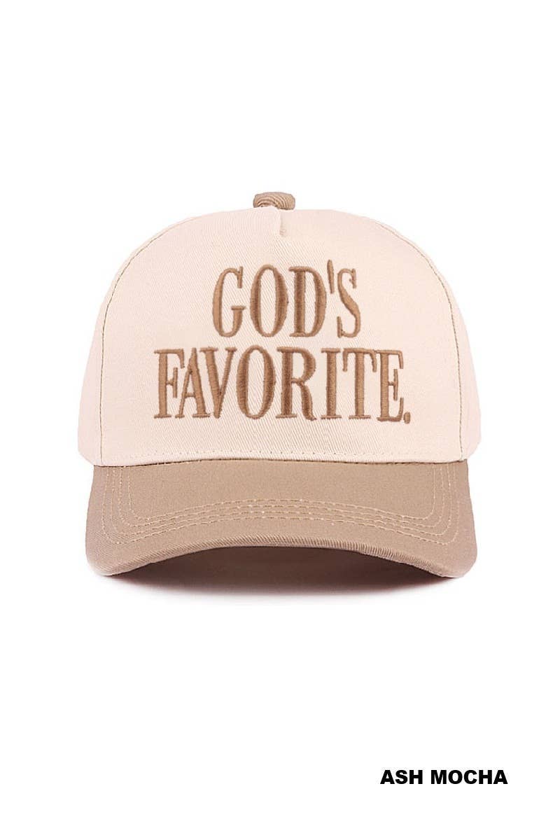 God's Favorite Two Tone Canvas Cotton Cap: FLORAL / 1(ONE SIZE)