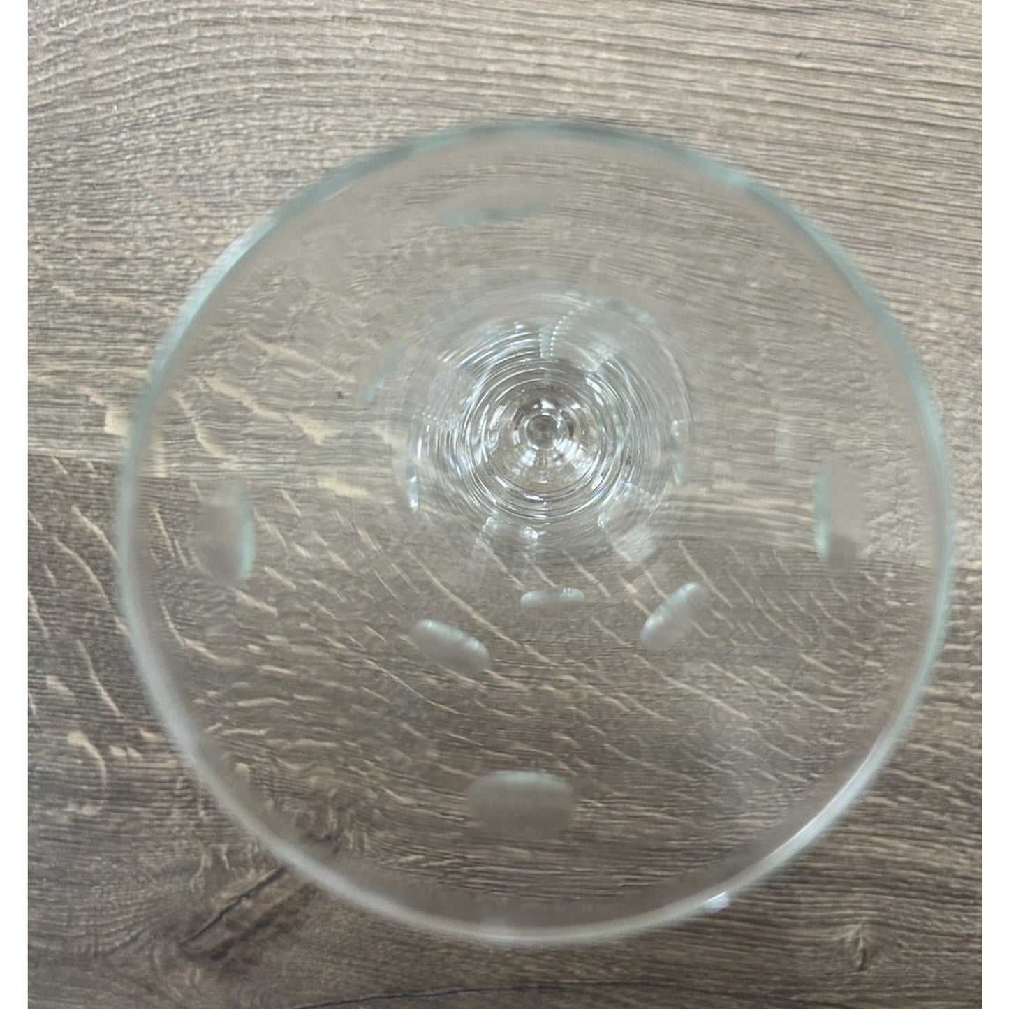 6 Hazel Arts Vintage Etched Polka Dot Champagne Glasses Pilsner Glass Coin