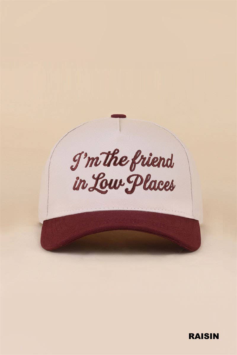 I'm The Friend In Low Places Two Tone Snapback Hat: DK FOREST / 1(ONE SIZE)