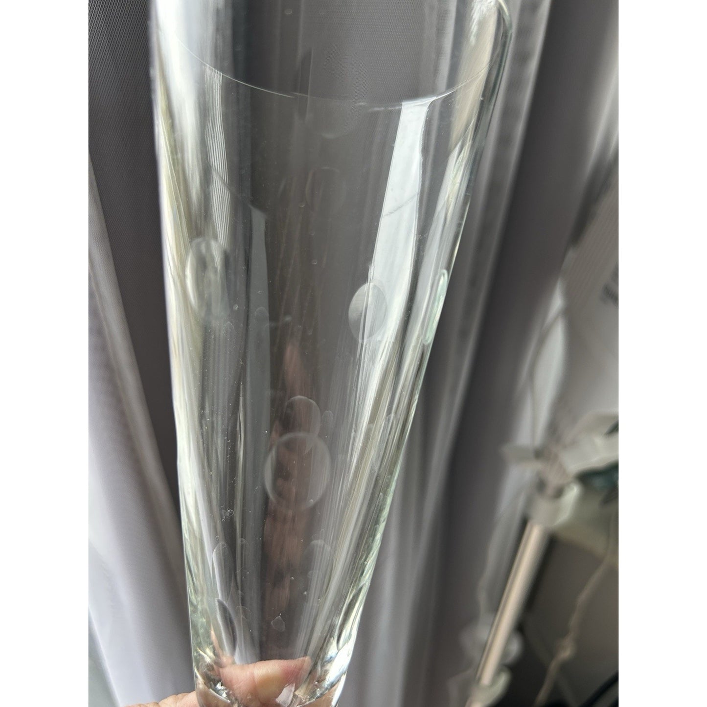 6 Hazel Arts Vintage Etched Polka Dot Champagne Glasses Pilsner Glass Coin