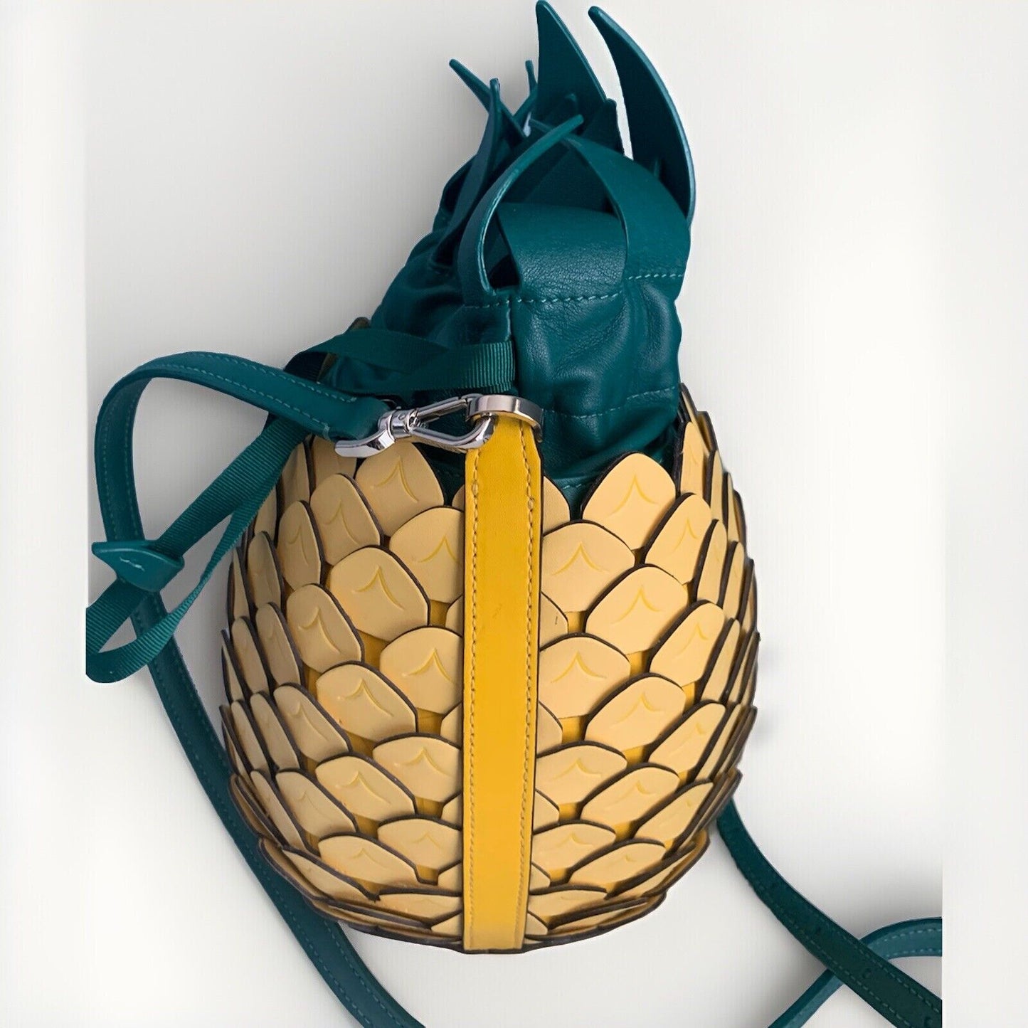 Kate Spade New York Pineapple Crossbody Yellow Green Leather Purse Novelty