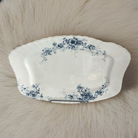 Antique W.H. Grindley & Co Wildflower England Platter 10.25” x 14.25” Marked F
