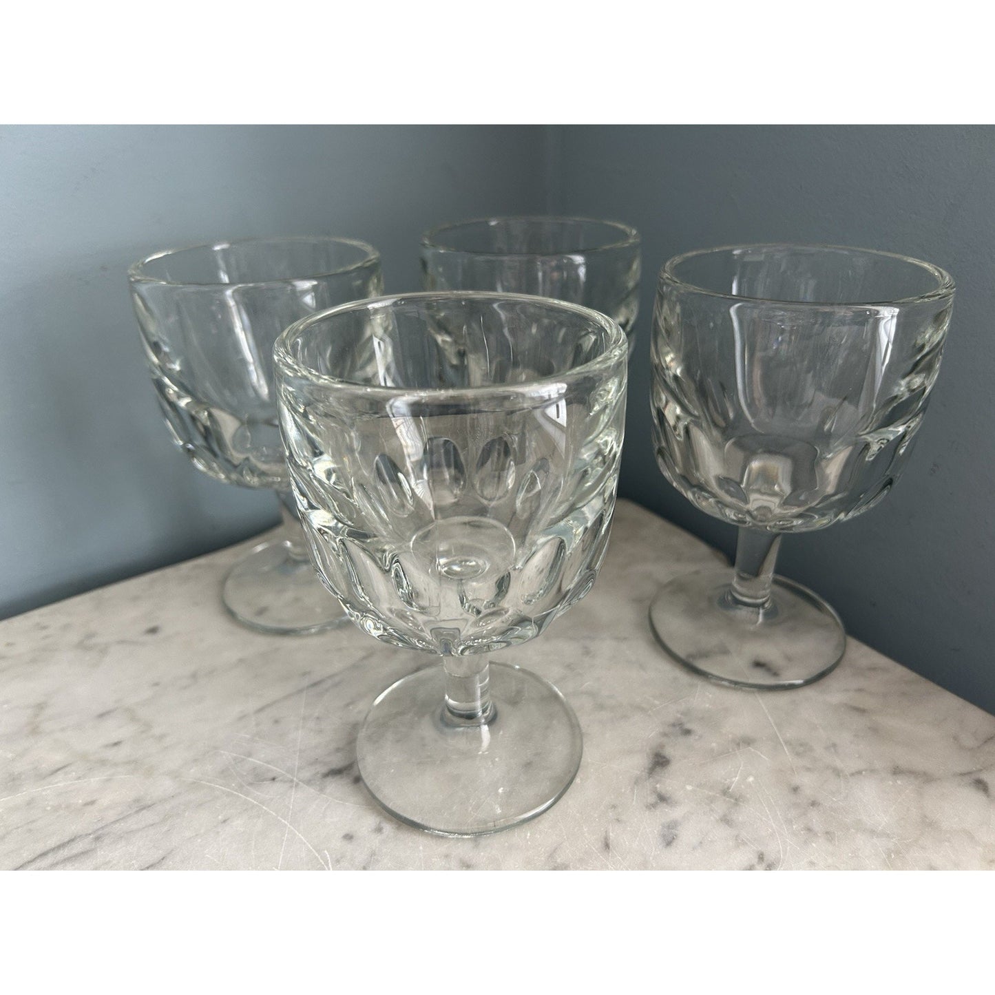 4 Libbey Hoffman House Goblets 5212 Glass 6 1/4” Goblet Discontinued EUC 12 Oz