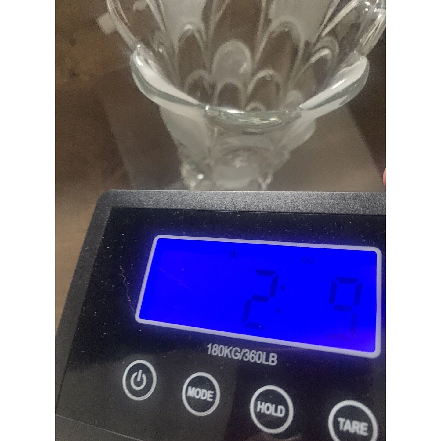 Toscana Bohemia Crystal Vase Layered Flower Petal Design Frosted Accents