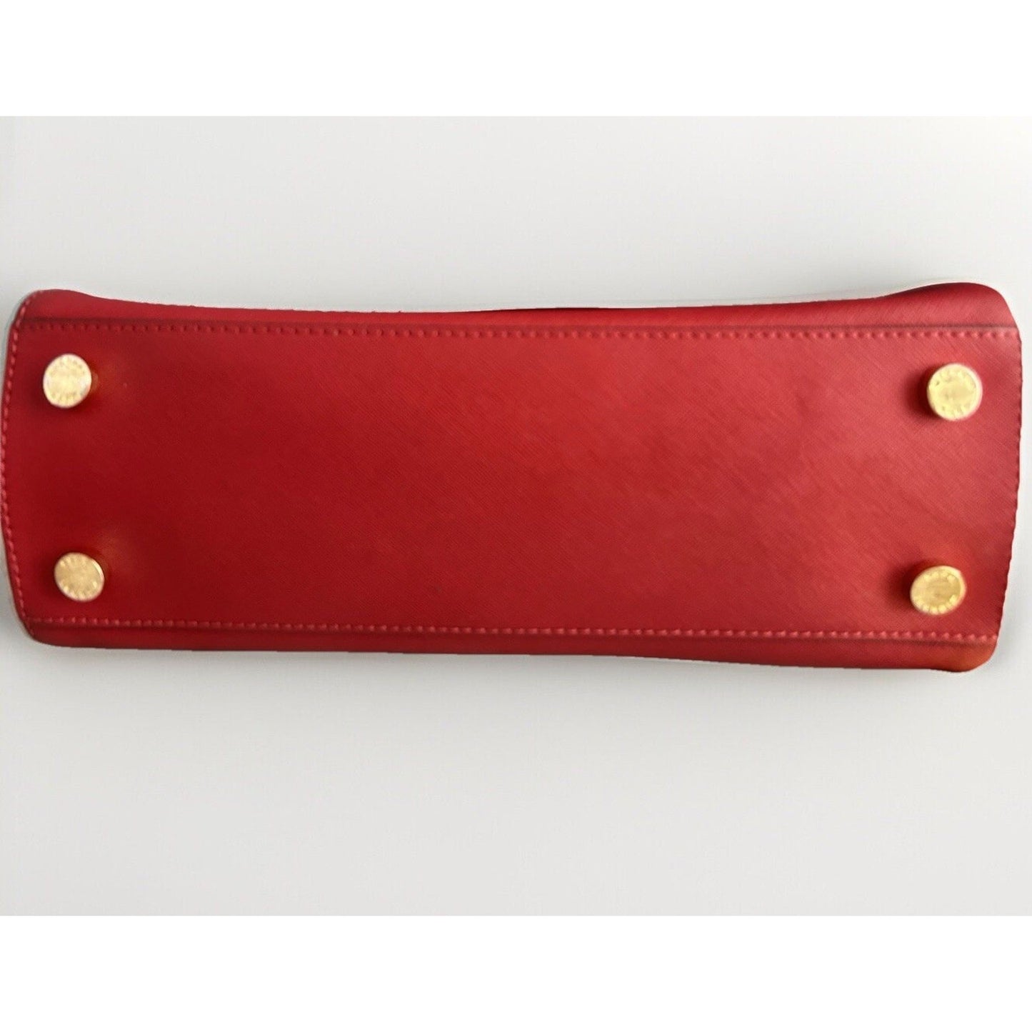 Michael Kors Sutton Red Satchel Saffiano Leather Structured Crossbody Bag MK 328