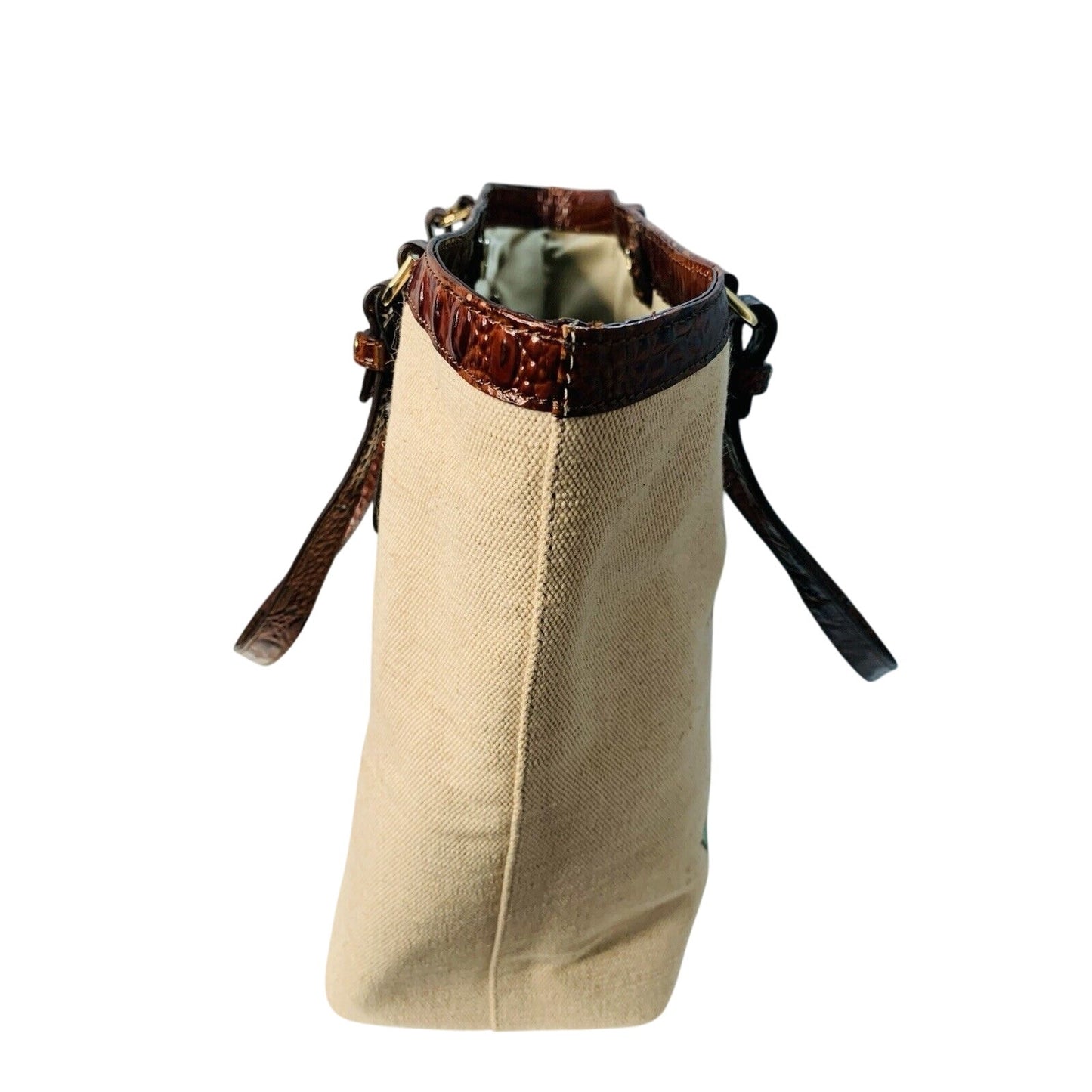 Brahmin Brooke Pecan Pipa Greeting Massachusetts Large Tote Woody New with Tags