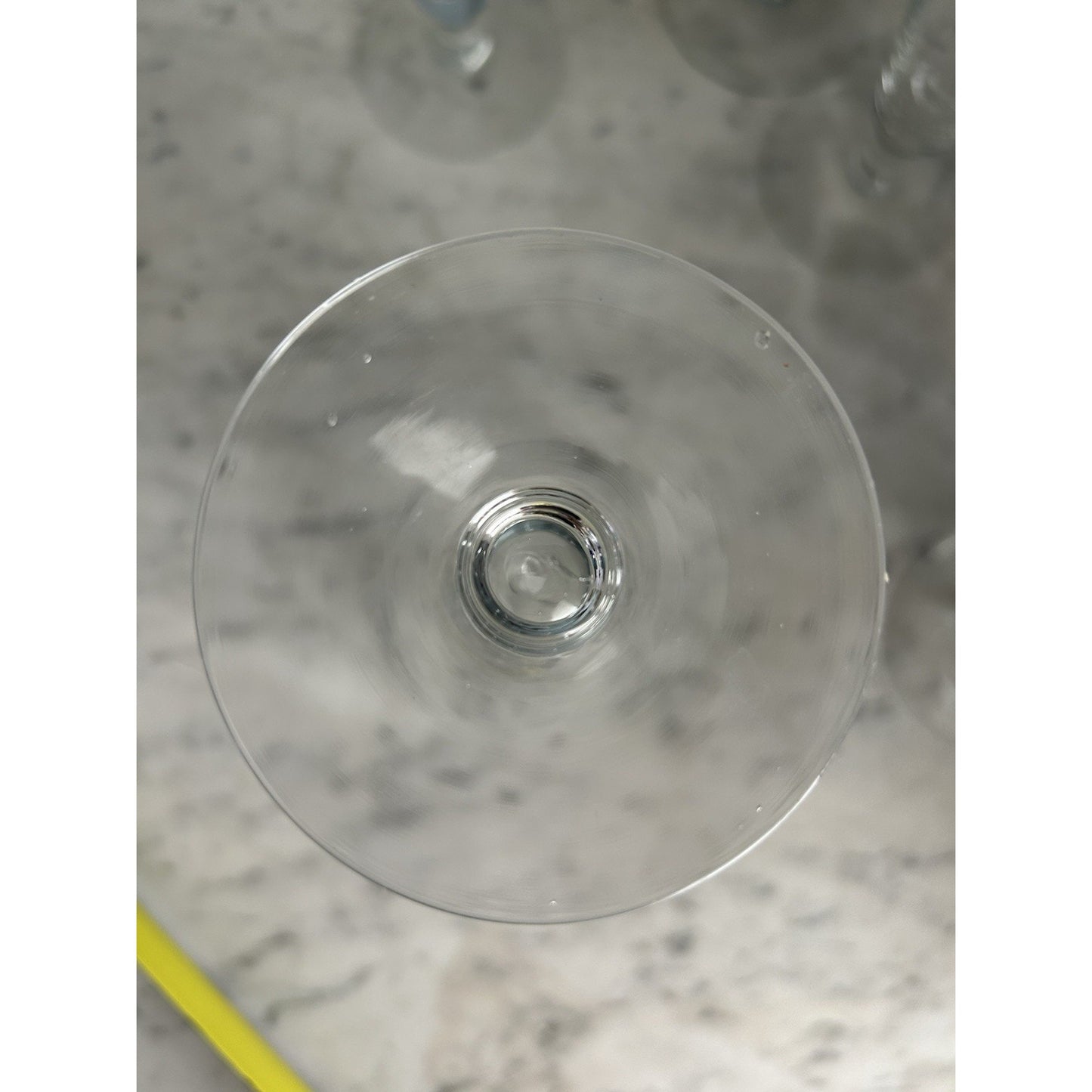 6 Hazel Arts Vintage Etched Polka Dot Champagne Glasses Pilsner Glass Coin