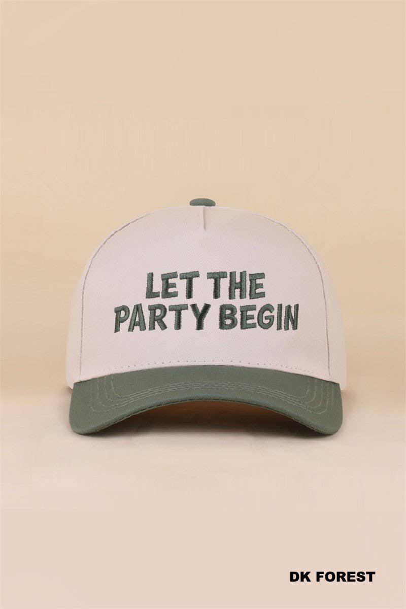 Let The Party Begin Two Tone Snapback Hat: DK FOREST / 1(ONE SIZE)