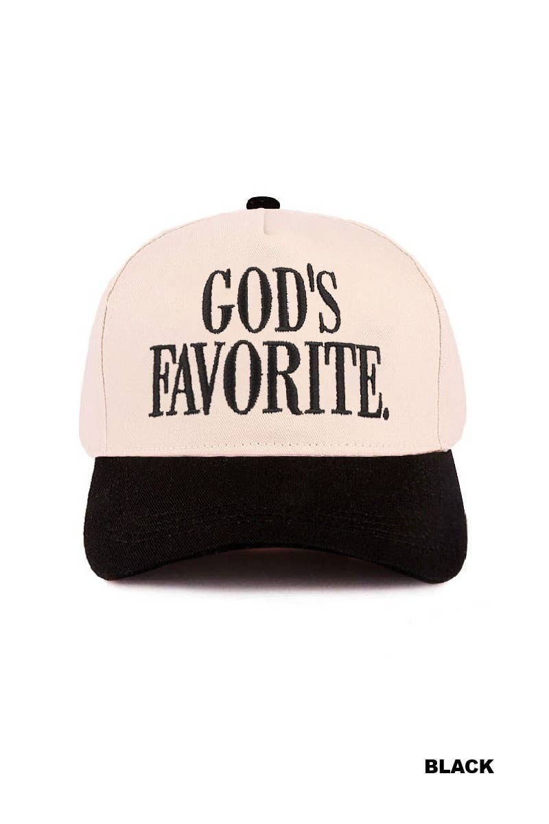 God's Favorite Two Tone Canvas Cotton Cap: FLORAL / 1(ONE SIZE)