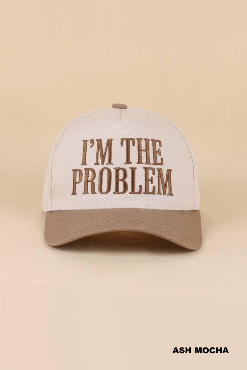 I'm The Problem Two Tone Snapback Hat: FLORAL / 1(ONE SIZE)