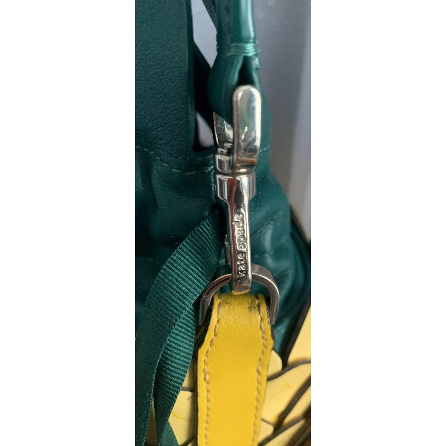 Kate Spade New York Pineapple Crossbody Yellow Green Leather Purse Novelty