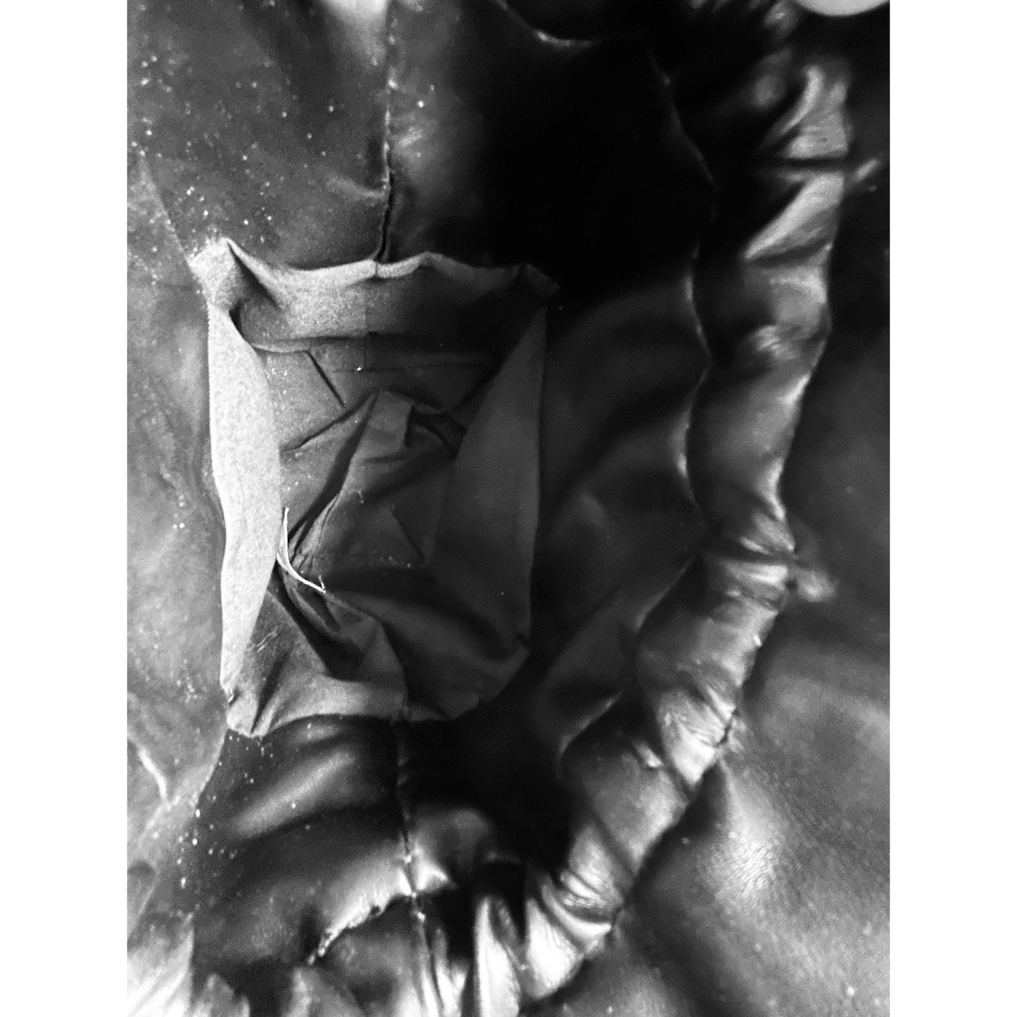 Quilted Mini Drawstring Shoulder Bag Black Pouch Gold Chain Crossbody