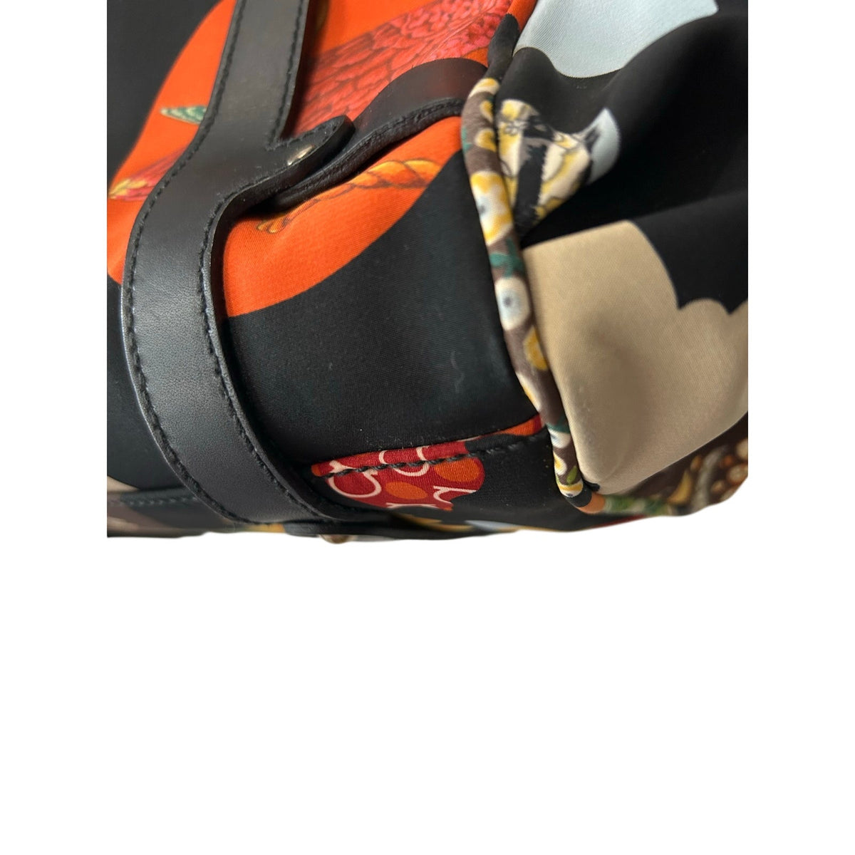 Salvatore Ferragamo Fiera Tote Jungle Leopard Safari Nylon Leather Bag Purse COA