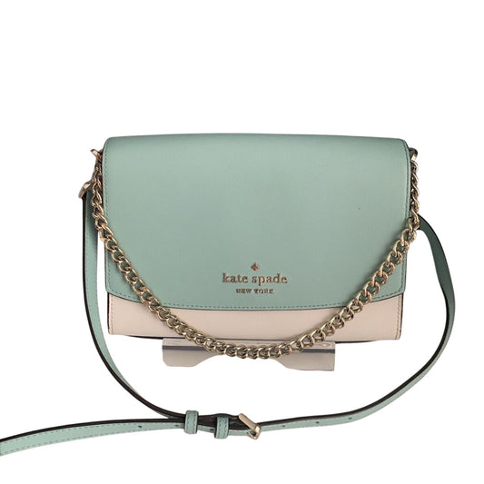 Kate Spade Carson Colorblock Convertible Crossbody Purse Aqua Poolside Gold New Condition