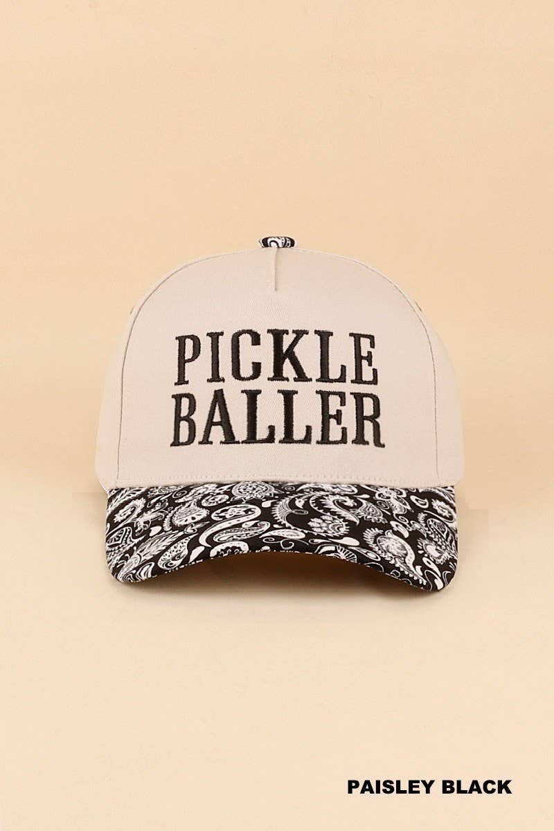 Pickle Baller Two Tone Snapback Hat: PAISLEY BLACK / 1(ONE SIZE)