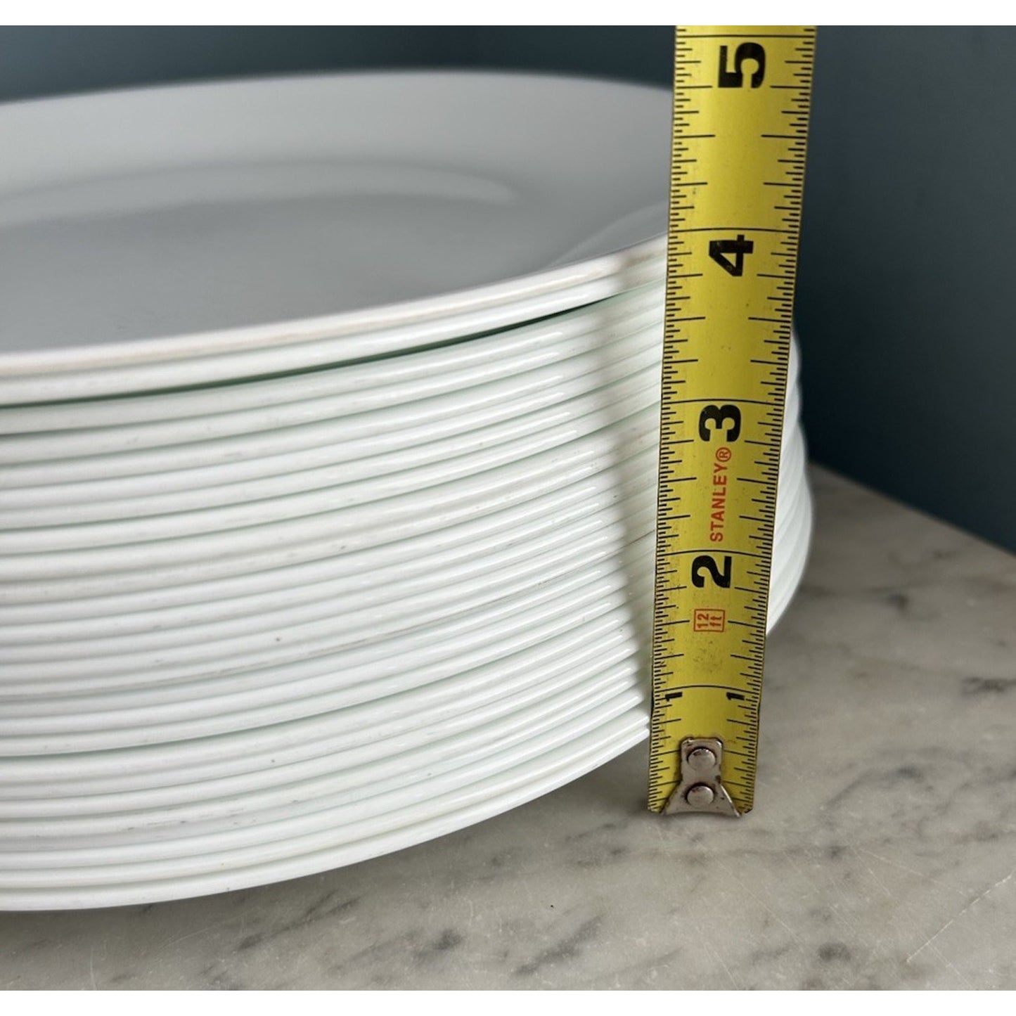 (16) Corelle Winter Frost Dinner Plates All White 10 1/4" Corning Plate