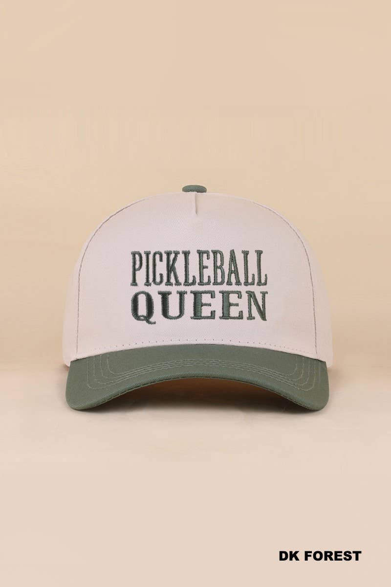 Pickleball Queen Two Tone Snapback Hat: LEOPARD / 1(ONE SIZE)