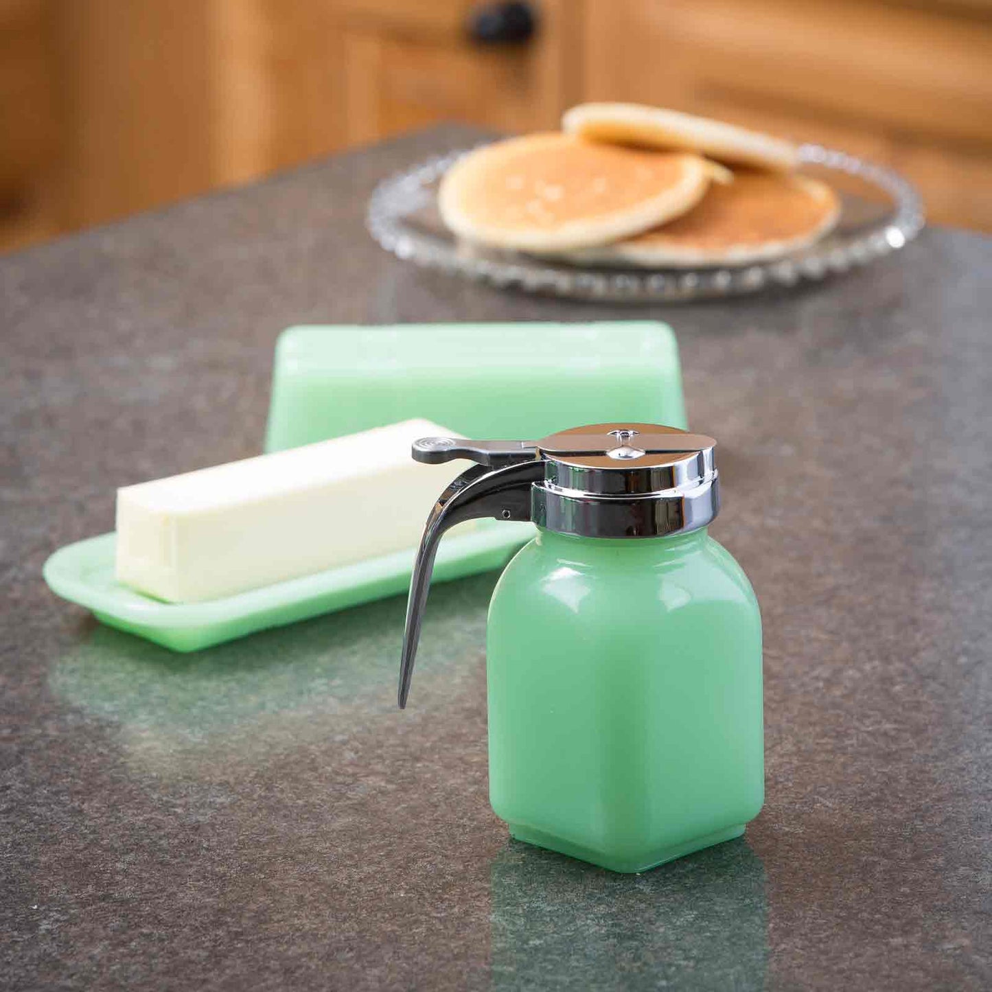 Jadeite Glass Collection 6 oz Syrup Dispenser
