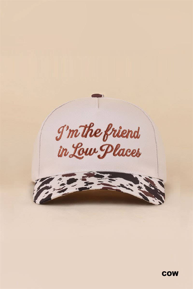 I'm The Friend In Low Places Two Tone Snapback Hat: LEOPARD / 1(ONE SIZE)