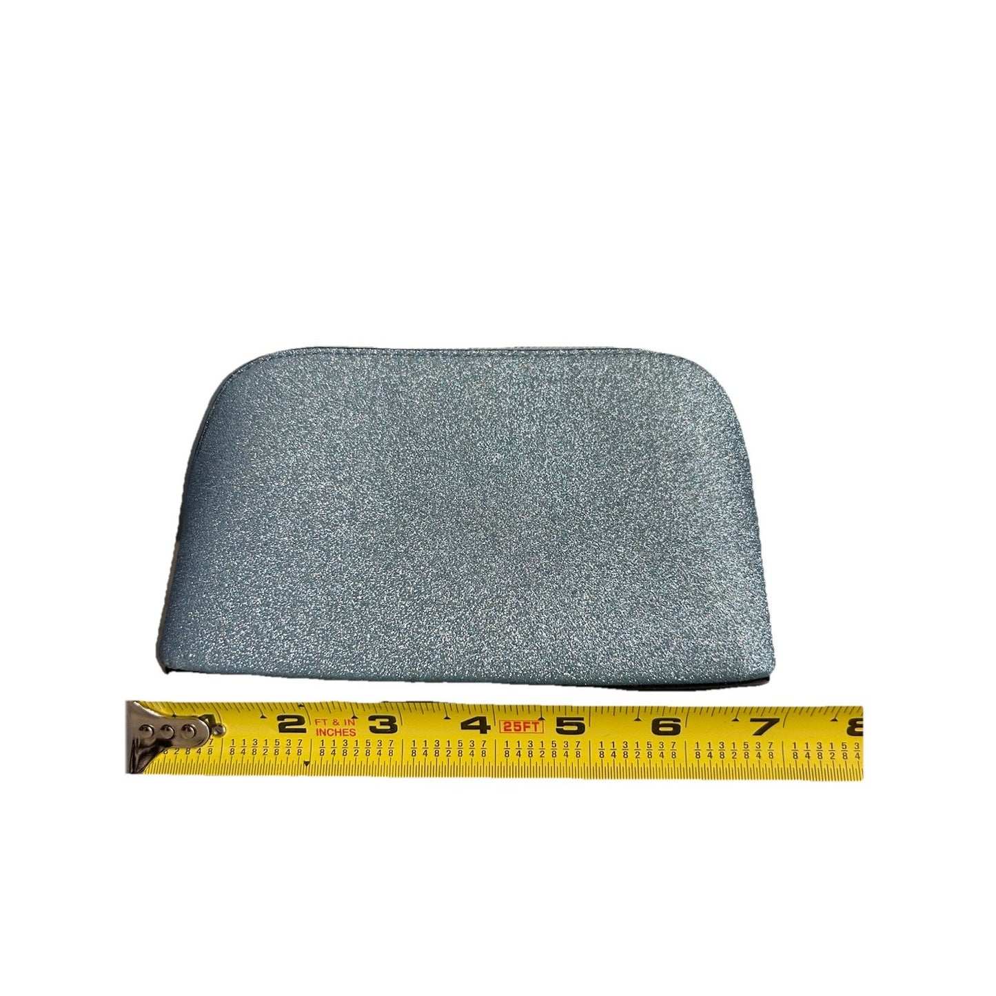 New Kate Spade Blue Tinsel Glitter Cosmetic Bag NWOT Powder Make-up Bathroom