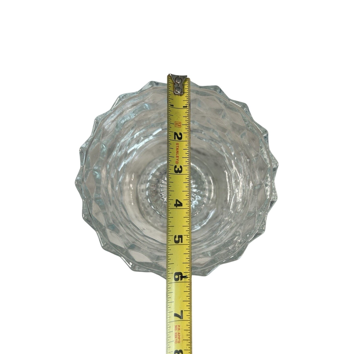 Fostoria American Footed Trifle Bowl 1950’s Cubed Pattern Vintage 6" Compote