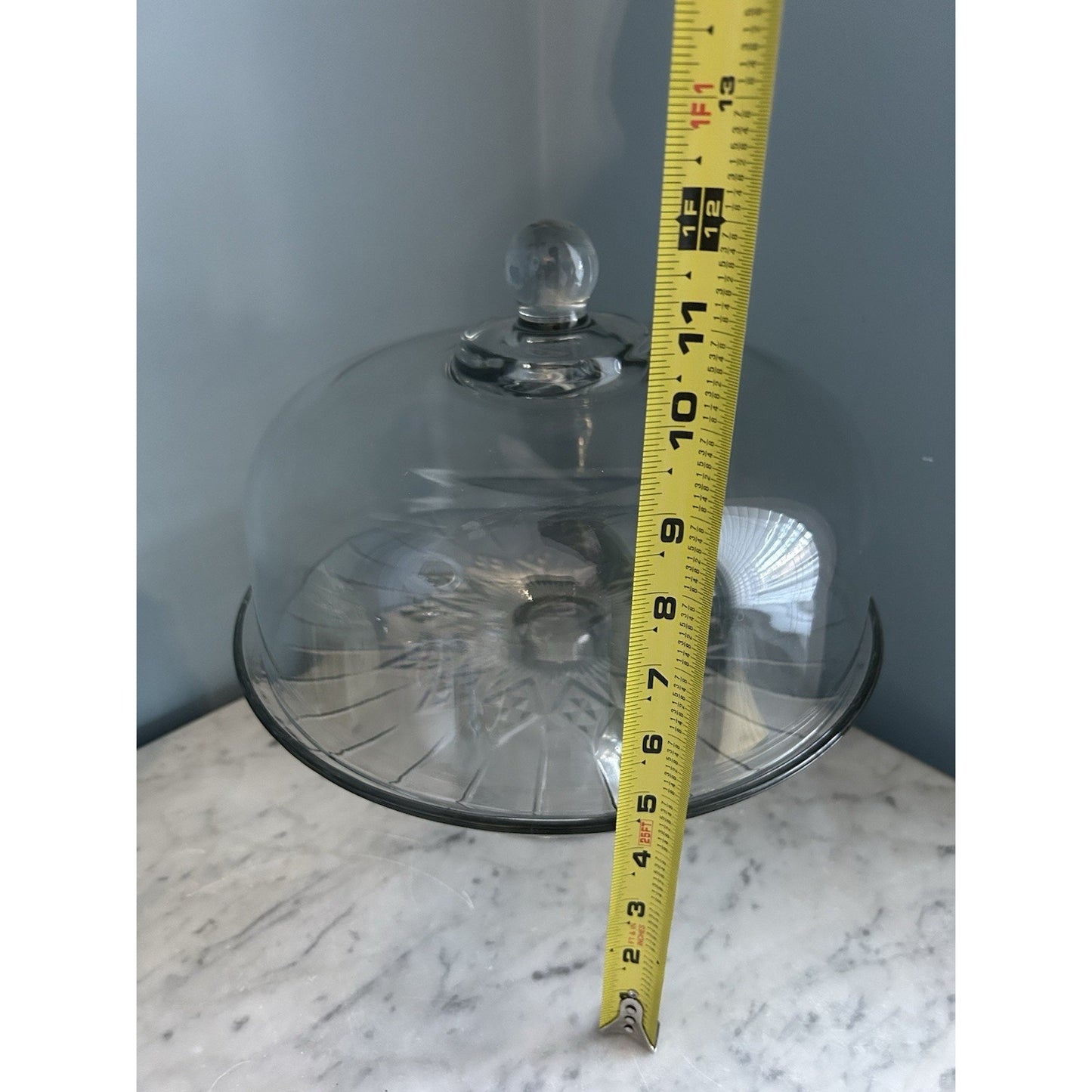 Anchor Hocking Vintage 12” x 12” Canfield 2 Piece Footed Cake Set Clear Glass