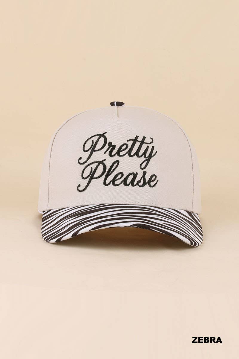 Pretty Please Two Tone Snapback Hat: PAISLEY BLACK / 1(ONE SIZE)
