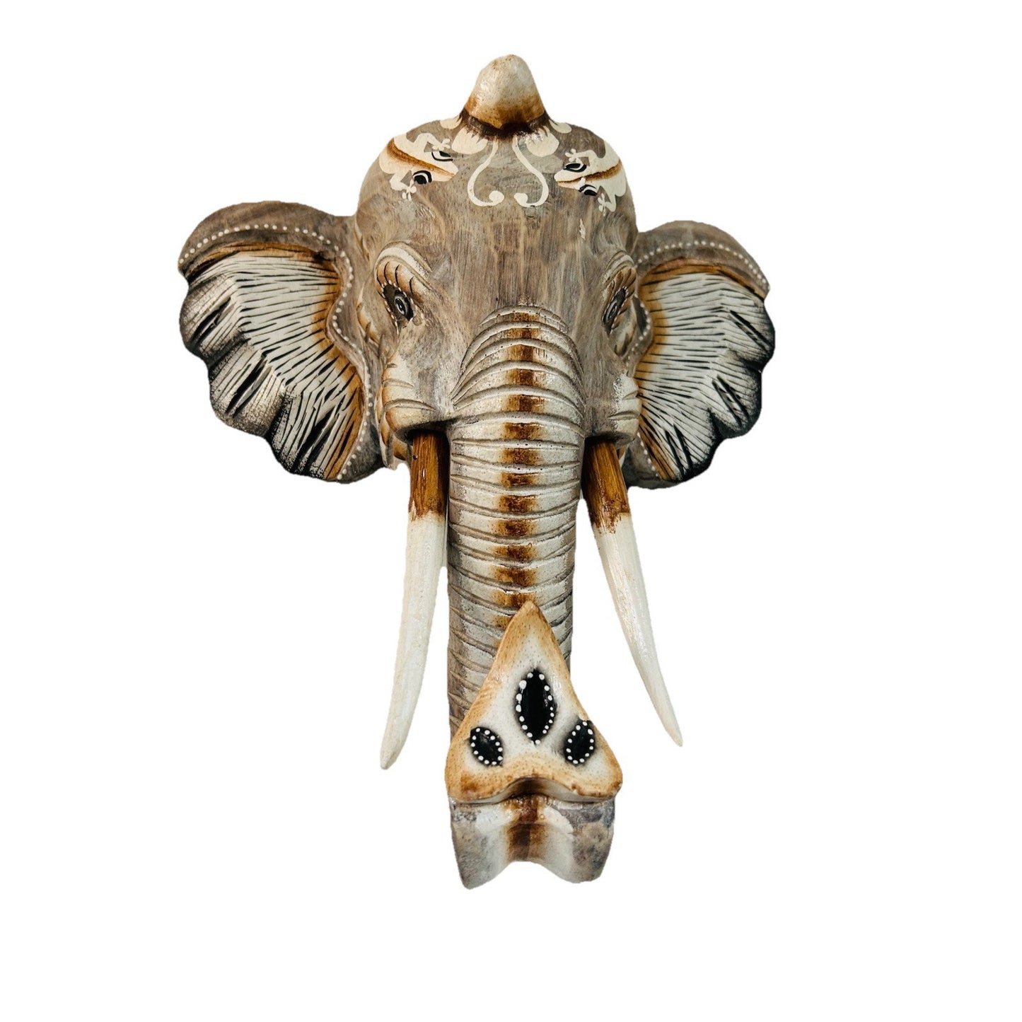 New Hand Carved Wooden Elephant Wall Hanging Costa Rica Jungle Animal Pura Vida