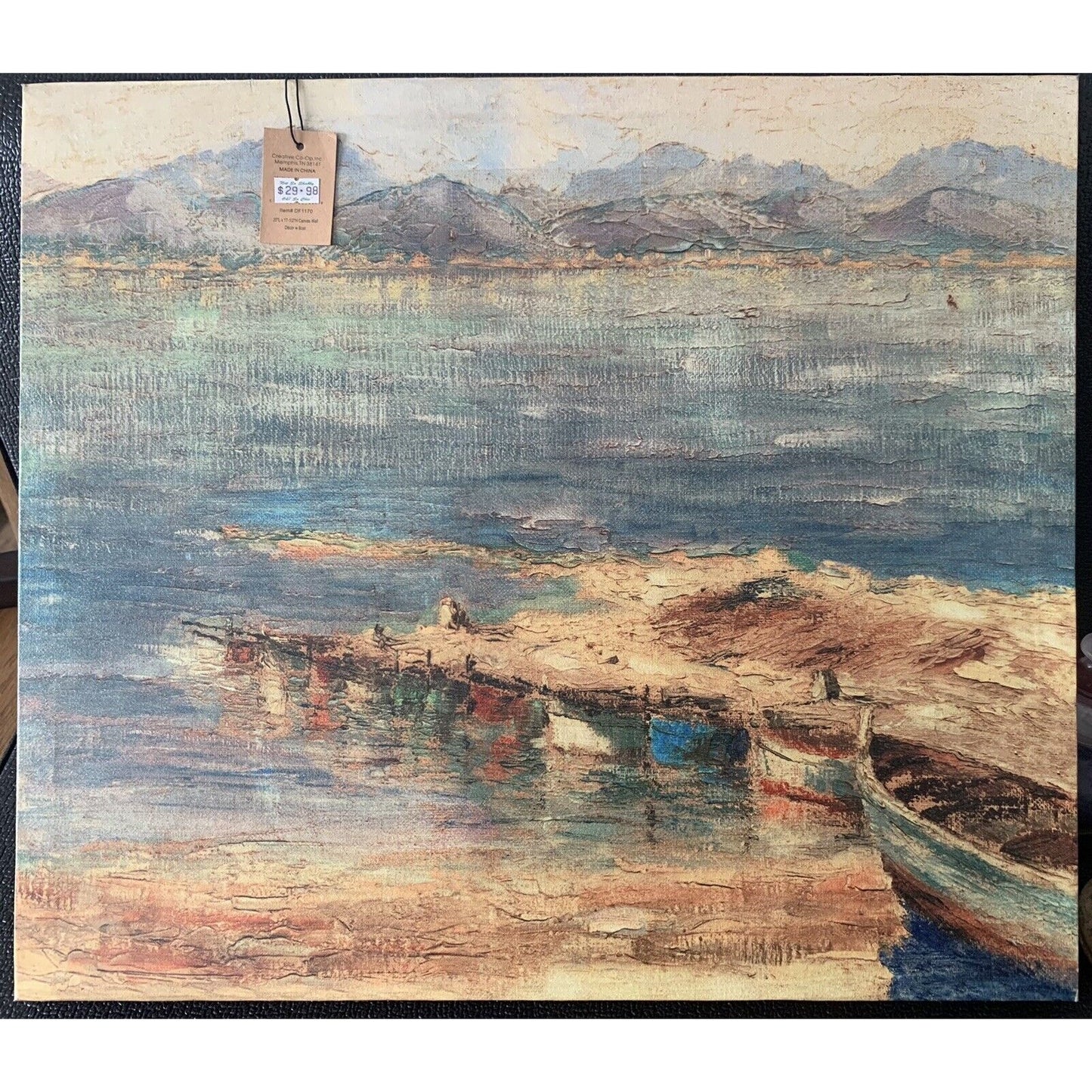 Creative Co-Op Canvas Wall Art 20”L x 17.5”W Decor Boat Mountain Nautical Nature