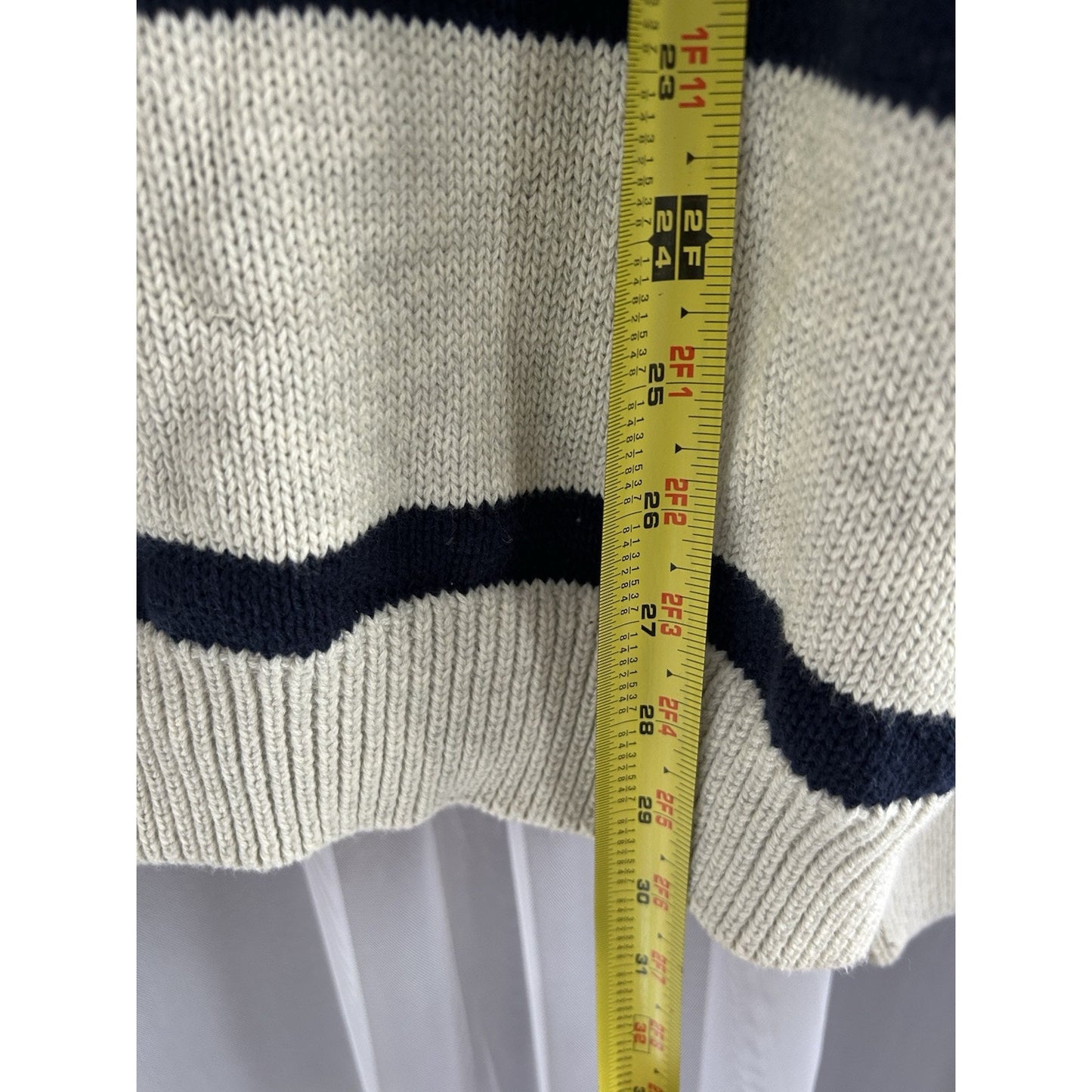 NWT Chaps (XL) Kent Arrow HTR Blue Striped Pullover Sweater Men's XL