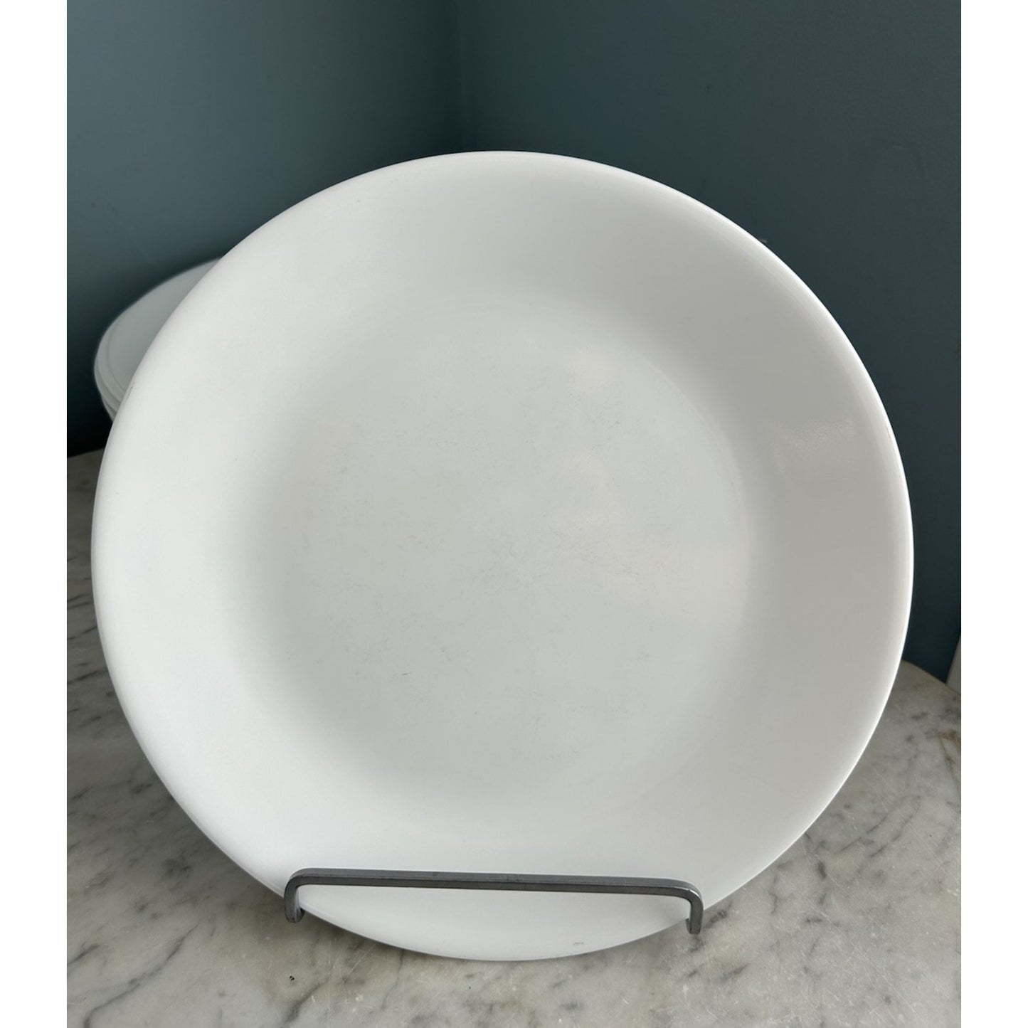 (16) Corelle Winter Frost Dinner Plates All White 10 1/4" Corning Plate