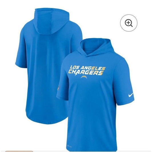 LA Chargers XL Nike Powder Blue Sideline Playbook Hoodie Performance T-shirt New with tags