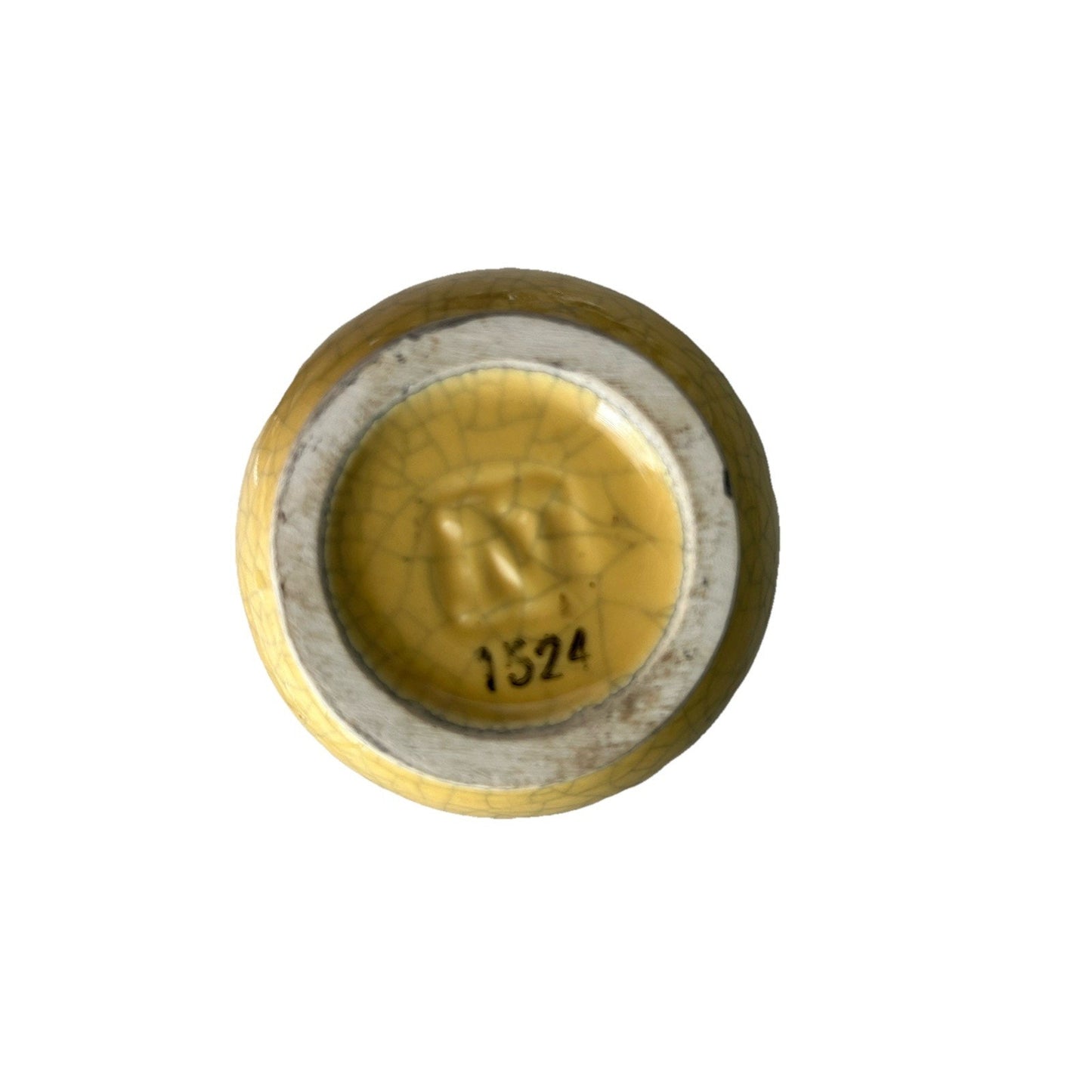 Chinese Art Yellow Glaze Porcelain Vase 7” Double Gourd 1524 Collectible Decor