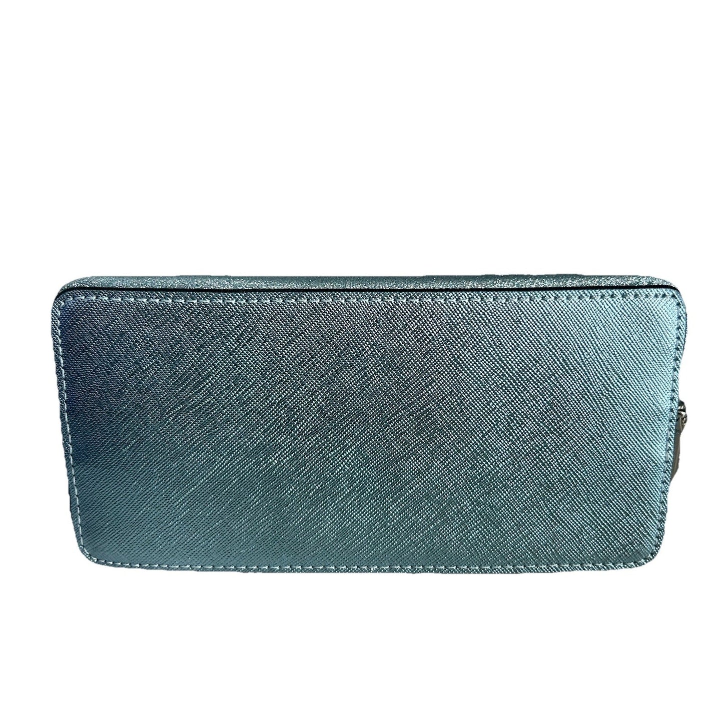 New Kate Spade Blue Tinsel Glitter Cosmetic Bag NWOT Powder Make-up Bathroom