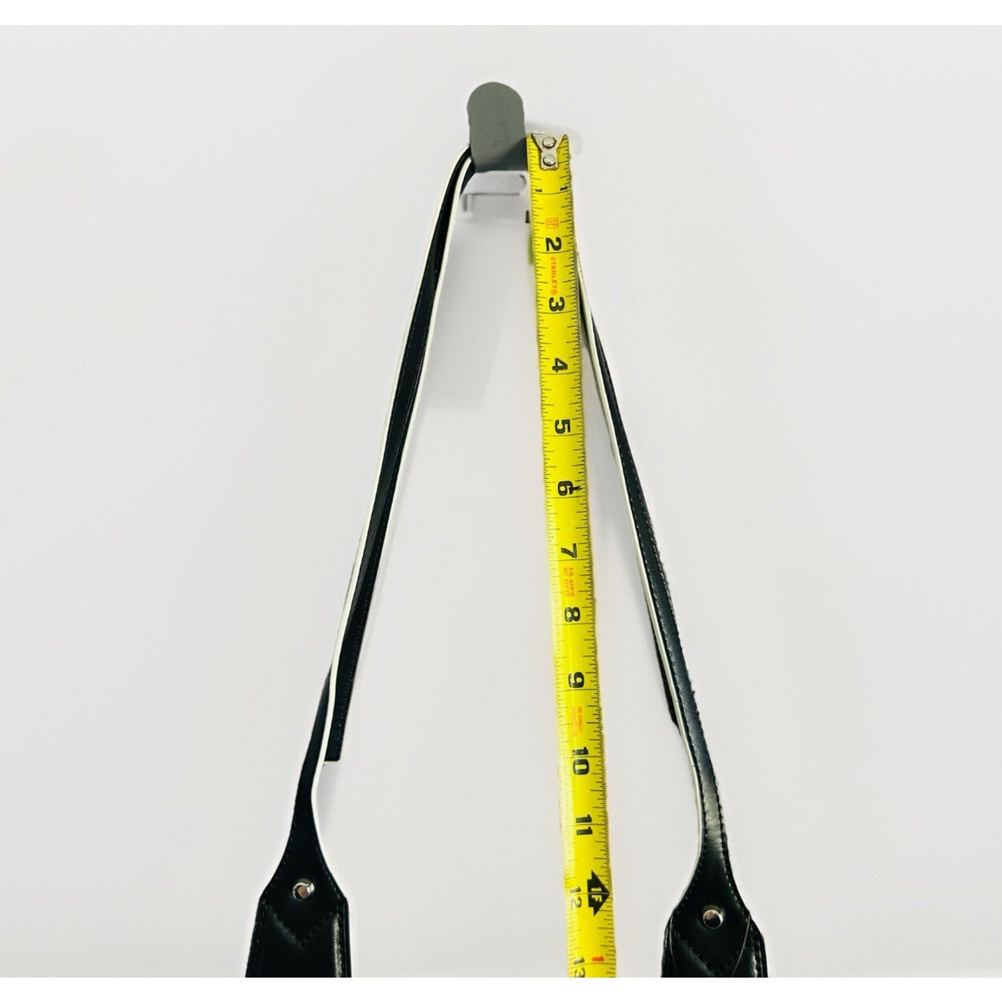 Michael Kors Bay Large Tote East West Woven Canvas Shoulder Black White Bag