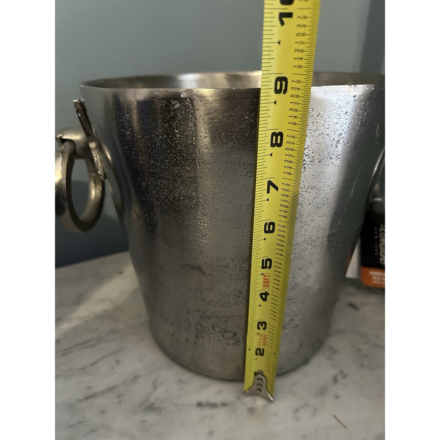 New Champagne Bucket Handcrafted Cast Aluminum Il Mulino Handles Silver Ice