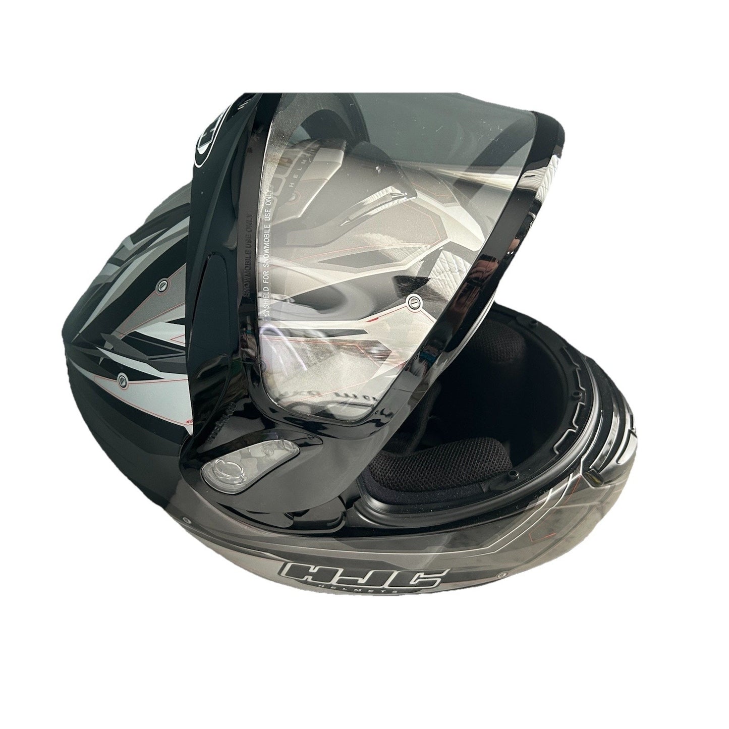 HJC CS-R2 Adult Small Full-Face Motorcycle Snowmobile Helmet Black HJ-09D New