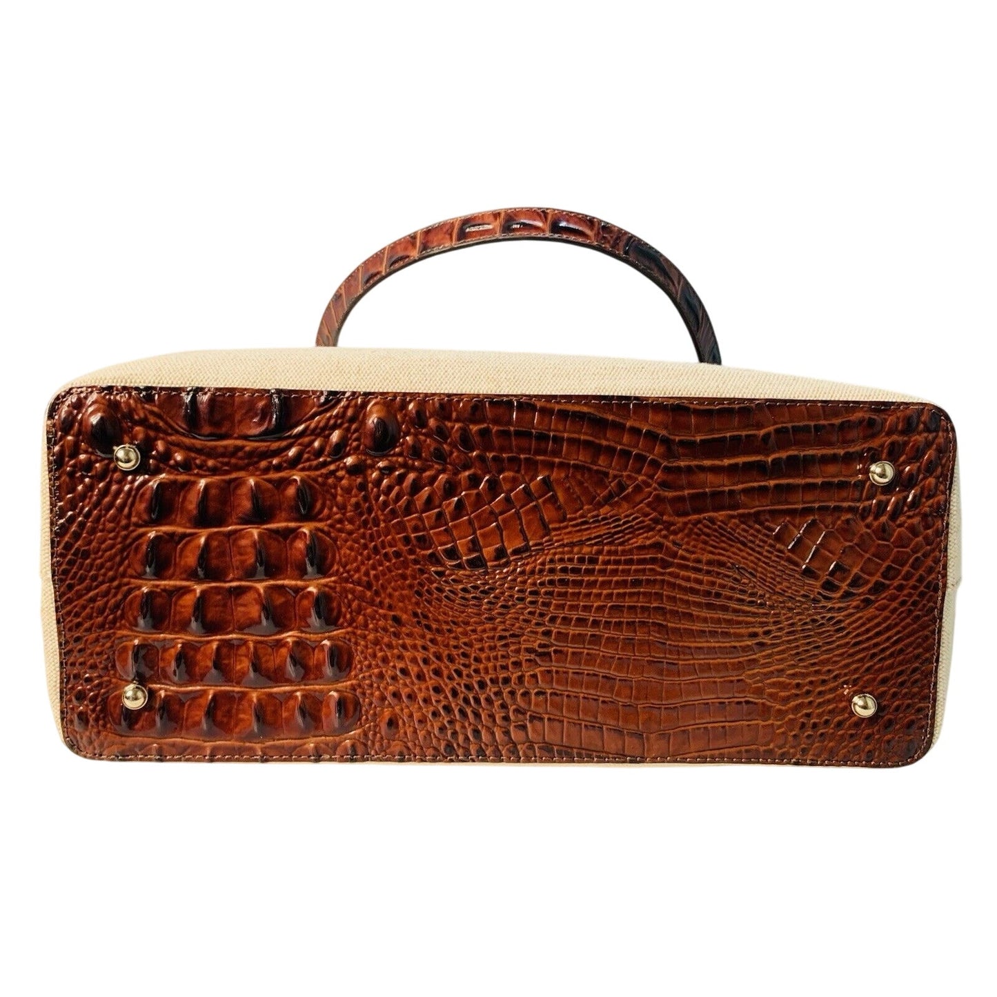 Brahmin Brooke Pecan Pipa Greeting Massachusetts Large Tote Woody New with Tags