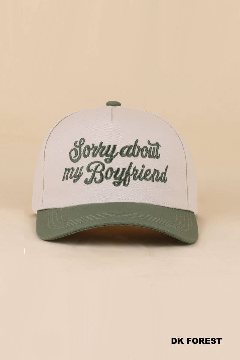 Sorry About My Boyfriend Two Tone Snapback Hat: PAISLEY BLACK / 1(ONE SIZE)