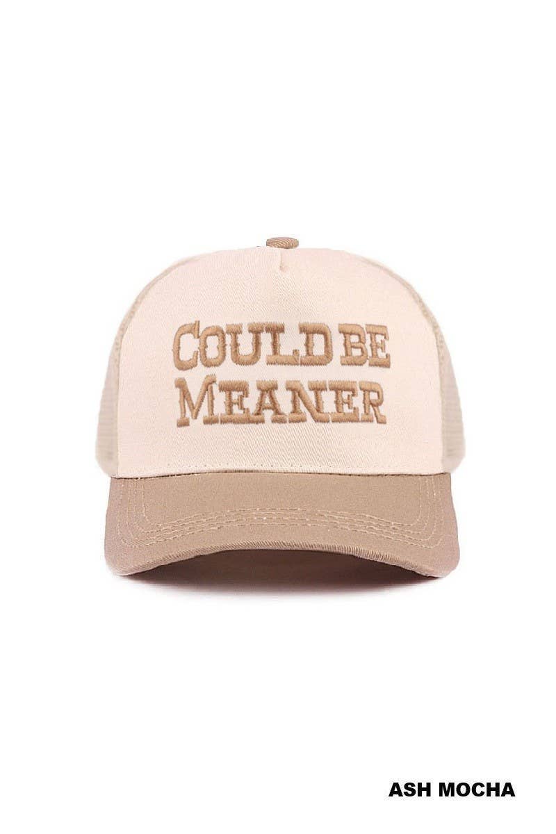 Could Be Meaner Two Tone Mesh Snapback Hat: LEOPARD / 1(ONE SIZE)