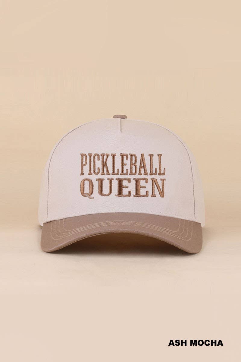 Pickleball Queen Two Tone Snapback Hat: ZEBRA / 1(ONE SIZE)