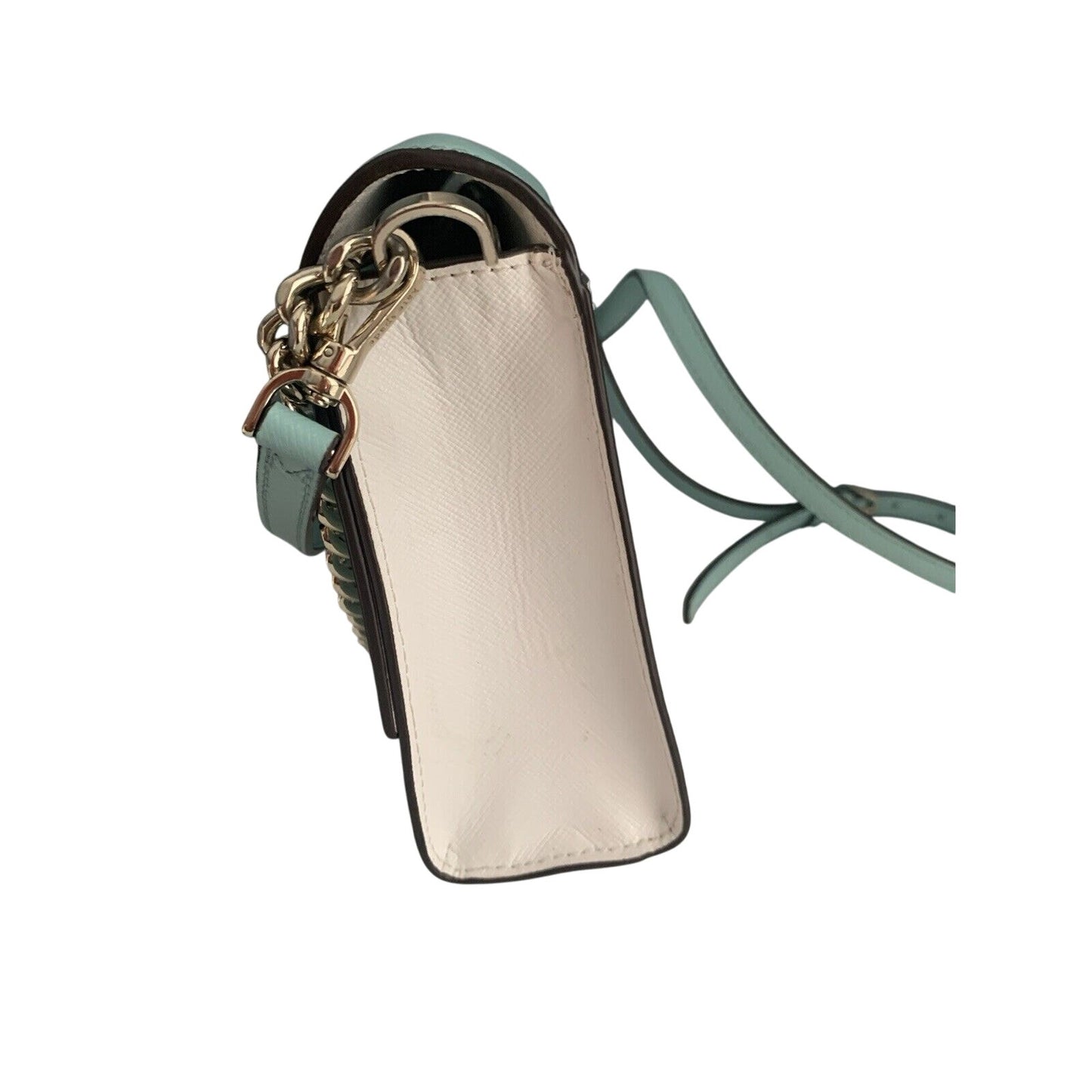 Kate Spade Carson Colorblock Convertible Crossbody Purse Aqua Poolside Gold New Condition